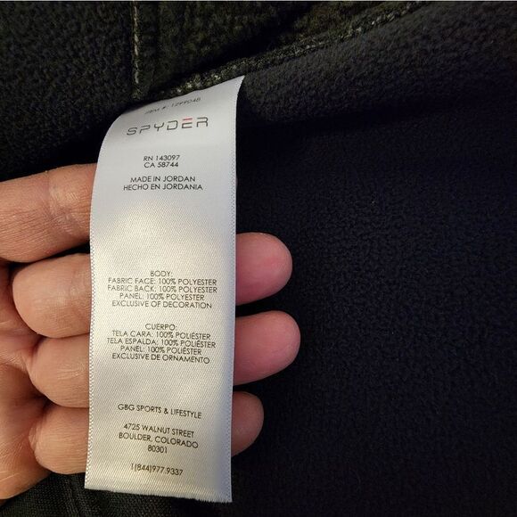 Spyder part zip pullover jacket size small heathered black men's - Picture 8 of 8